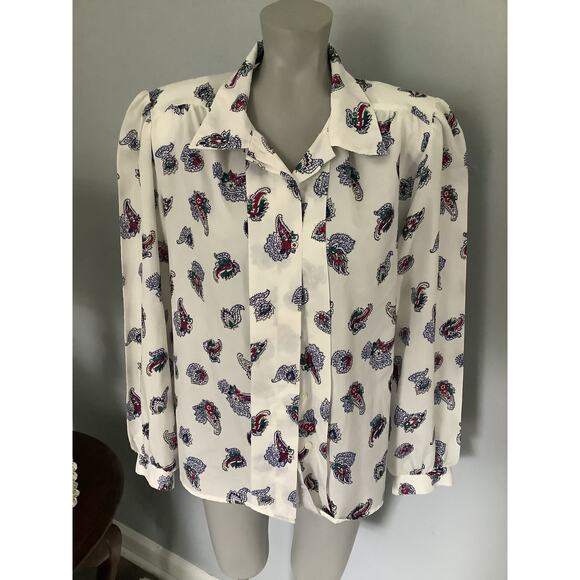 Cricket Lane Tops - Vintage Cricket Lane long sleeve blouse size 16